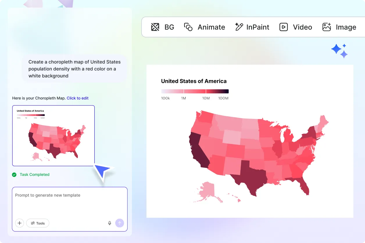 Free AI Choropleth Map Generator, AI Choropleth Map Maker Online